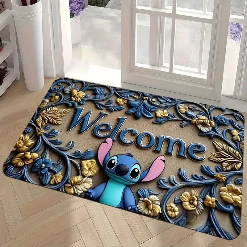 Navak Carpet Daily Picks Cute Stitch Print Entrance Doormat Non-Slip Indoor Outdoor Carpet for Living Room Home Decor Soft Mat Decoration Rug