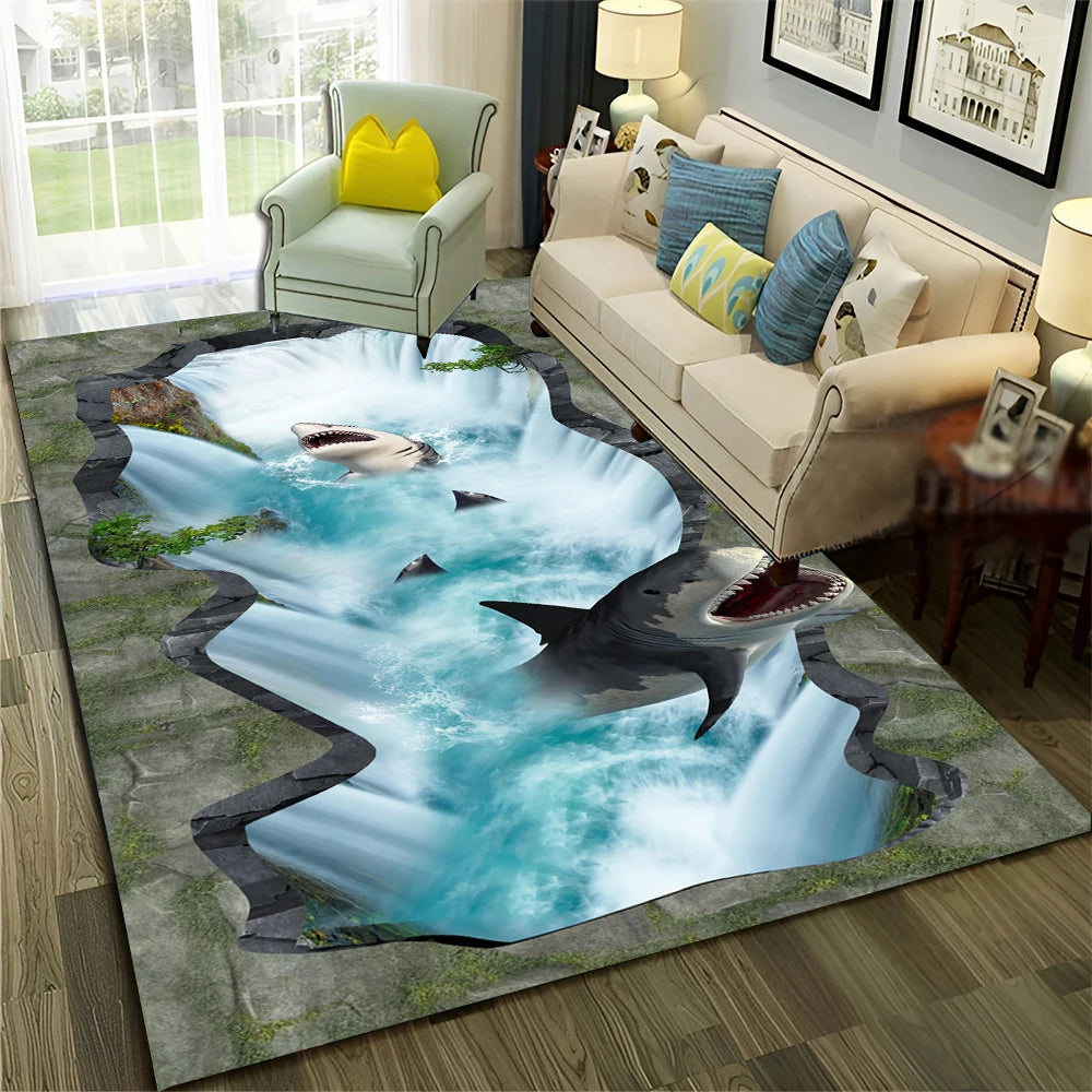 Navak Carpet 3D Illusion Vision Hallucination HD Carpet Rug for Home Living Room Bedroom Sofa Doormat Decor,Child Area Rug Non-slip Floor Mat