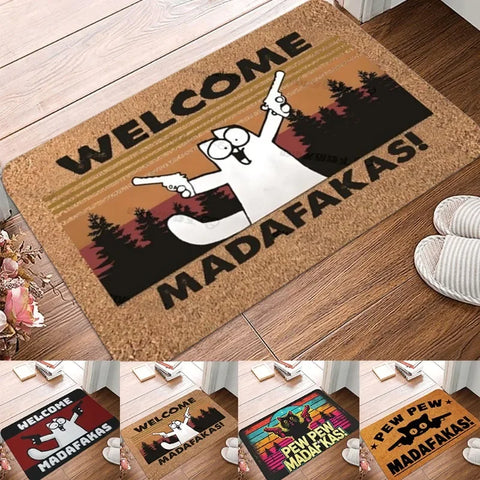 Navak Carpet 1 piece carpet pattern mat outdoor non-slip cat rug dirt resistant door mat bathroom entrance decoration machine washable