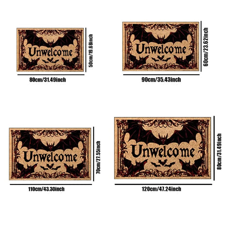 Navak Carpet Exclusive Picks Halloween Carpet Bat Unwelcome Personality Carpet Door Mat Non-Slip Floor Mat Dark Series Outdoor Carpet Home Decoration