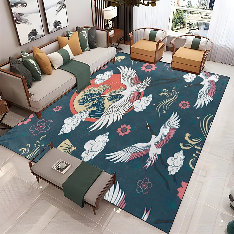 Navak Carpet Chinese Style Living Room Carpet Coffee Table Floor Mat Alfombra Rug Study Bedroom Bedside Home Decoration Non-slip Floor Mat