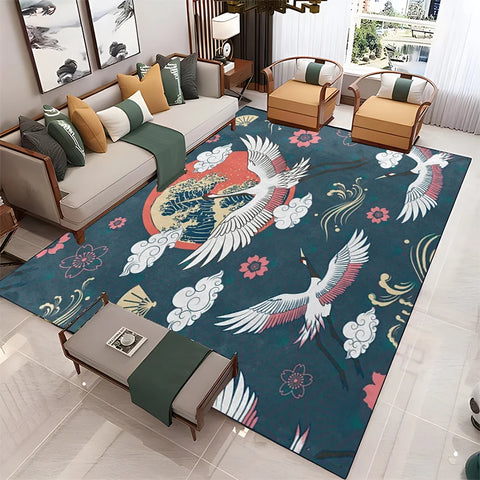 Navak Carpet Chinese Style Living Room Carpet Coffee Table Floor Mat Alfombra Rug Study Bedroom Bedside Home Decoration Non-slip Floor Mat