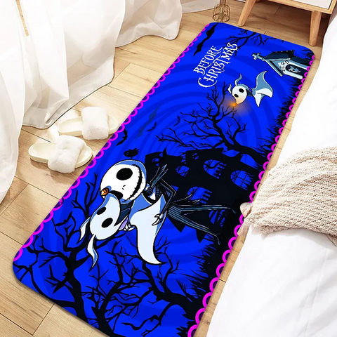 Navak Carpet Jack Skellington Door Mat Entrance Non-slip Doormat Washable Kitchen Carpet Living Room Hallway Rugs Bathroom Bath Door Mats