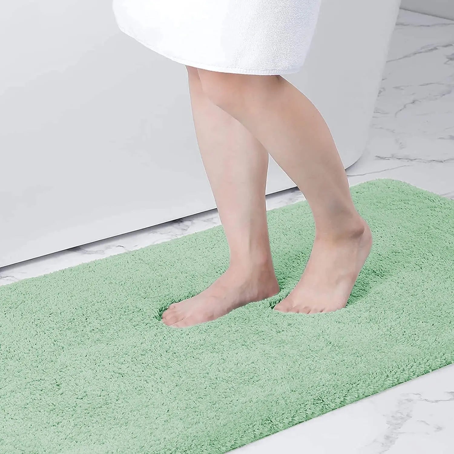 Navak Carpet Kitinjoy Fluffy Bathroom Rugs Non-Slip Washable Absorbente Bath Mat Soft Shaggy Microfibre Bath Mats Resist Dirt Kitchen Carpets