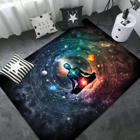 Navak Carpet Rainbow 7 Chakra Mandala Bohemia Yoga Door Mat Washable Non-Slip Living Room Sofa Chairs Area Mat Kitchen Welcome Doormat