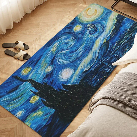 Navak Carpet Bedroom Rug D-Van D-Gogh Art Carpet for Kitchen Living Room Bath Hallway Foot Mat Slip-resistant Custom Doormat Entrance Door