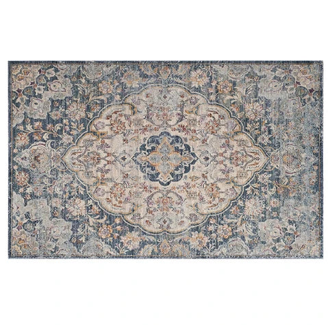 Navak Carpet Retro Ethnic Style Carpets for Living Room Persia Bedroom Decor Rug Non-slip Washable Porch Floor Mat Dining Room Lounge Carpet