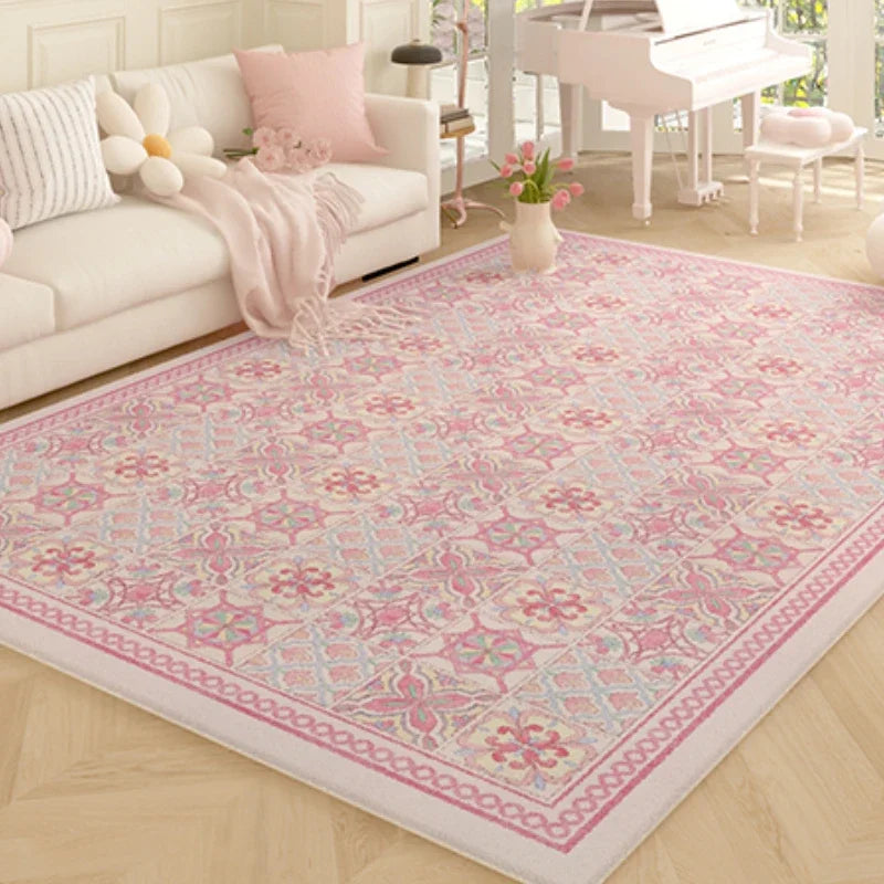 Navak Carpet Korean Minimalist Area Rug – Thick  Blush Pink Living Room Carpet, Oversized Bedroom Floor Mat, Soft & Cozy