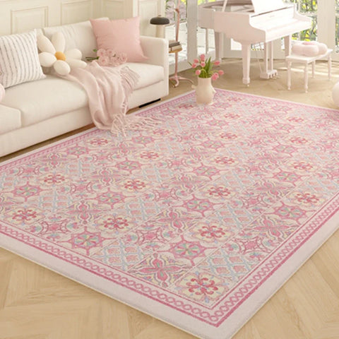 Navak Carpet Korean Minimalist Area Rug – Thick  Blush Pink Living Room Carpet, Oversized Bedroom Floor Mat, Soft & Cozy