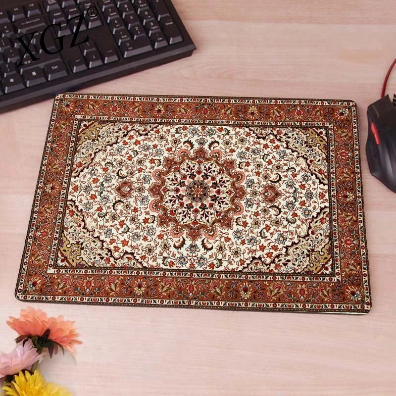 Navak Carpet Keyboard Computer Mousepad Persian Carpet Aesthetic Notbooks Rubber Mouse Mat Gaming Laptops Table Desk Rug Adhesive-Protective