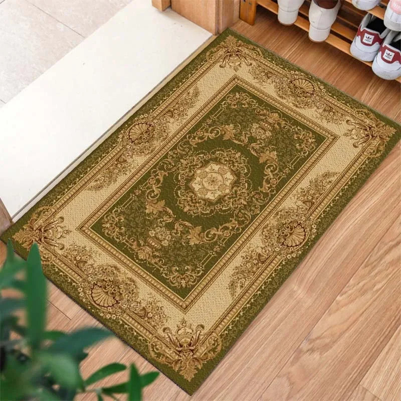 Navak Carpet Rug Anti-Slip Washable Floor  for Kitchen Laundry Room Retro Pattern   Corridor Entrance Door Mat