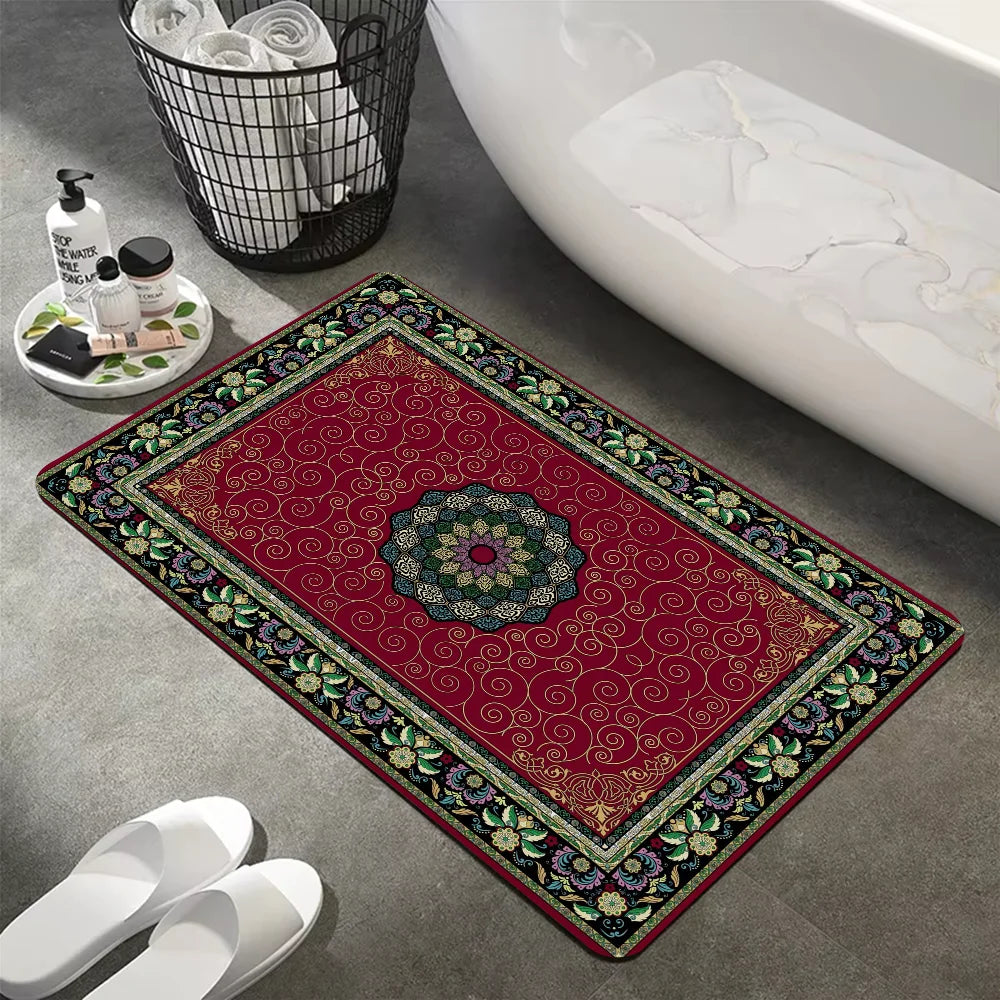 Navak Carpet Turkey Persian Bohemian Room Mats Anti-slip Absorb Water Long Strip Cushion Bedroon Mat Welcome Doormat