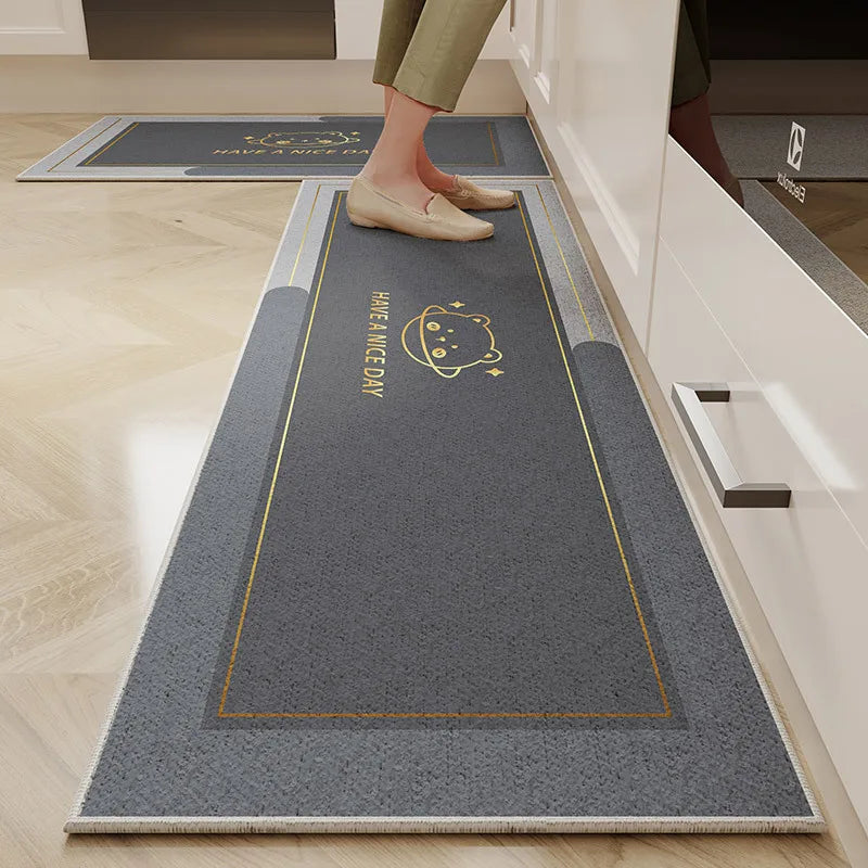 Navak Carpet Exclusive Picks 1/2PC Cartoon Easy To Manage Kitchen Floor Mat Home Long Crystal Velvet Carpet Dirt Resistant and Non-Slip Floor Mat