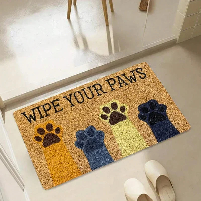 Navak Carpet Cat Paw Print Doormat Kitchen Rug Absorbent Floor Mat For Household Decorative Welcome Entrance Door Mats Washable Home Carpets