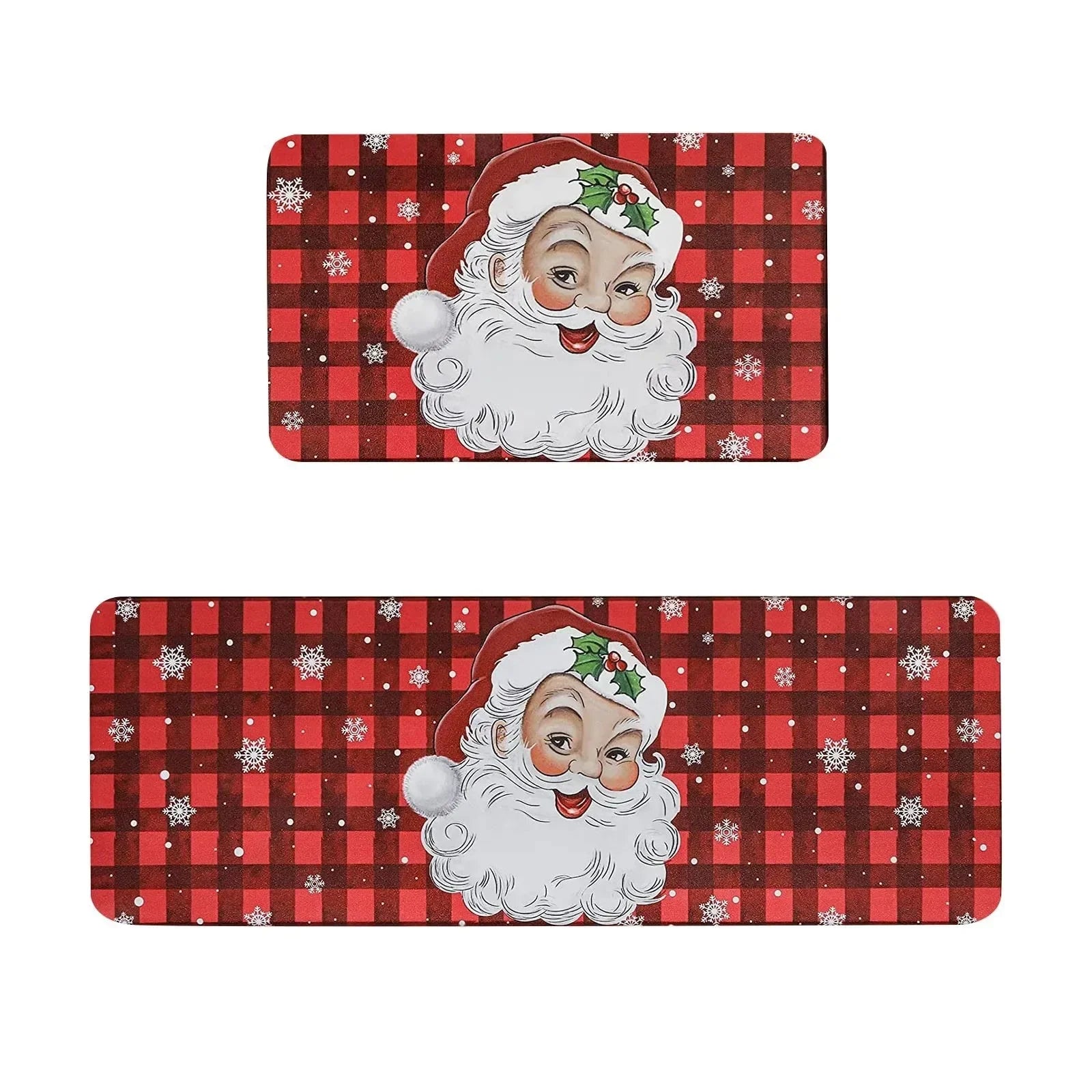 Navak Carpet Santa Claus print Christmas Long Strip Crystal Velvet Carpet Home Kitchen Bathroom Toilet Dirty Wear NonSlip Mat Home Decoration