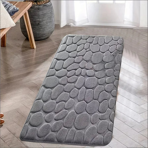 Navak Carpet 1pc Chic Cobblestone Design Kitchen Mat Soft Washable Anti-Skid Absorbent Home Decor Decor Rug