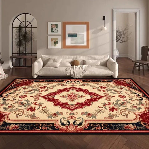 Navak Carpet Home Luxury Decoration Big Size Living Room Rug Flower Design Soft Bedroom Carpet Non-slip Washable Cloakroom Dressing Table Mat