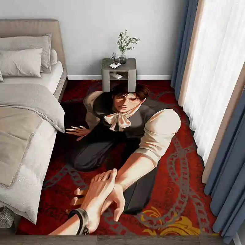Navak Carpet Exclusive Picks Japanese Anime Loop-Pile Rug - Machine Washable Bedside Carpet for Airbnb, Hotel, Cozy Home Decor