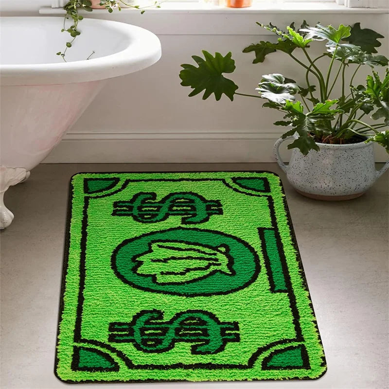 Navak Carpet Cartoon Money Rugs Waterproof Floor Mat Fluff Carpet Non-slip DoorMat Unique Living Room Decor Rug For Bathroom Hallway Balcony