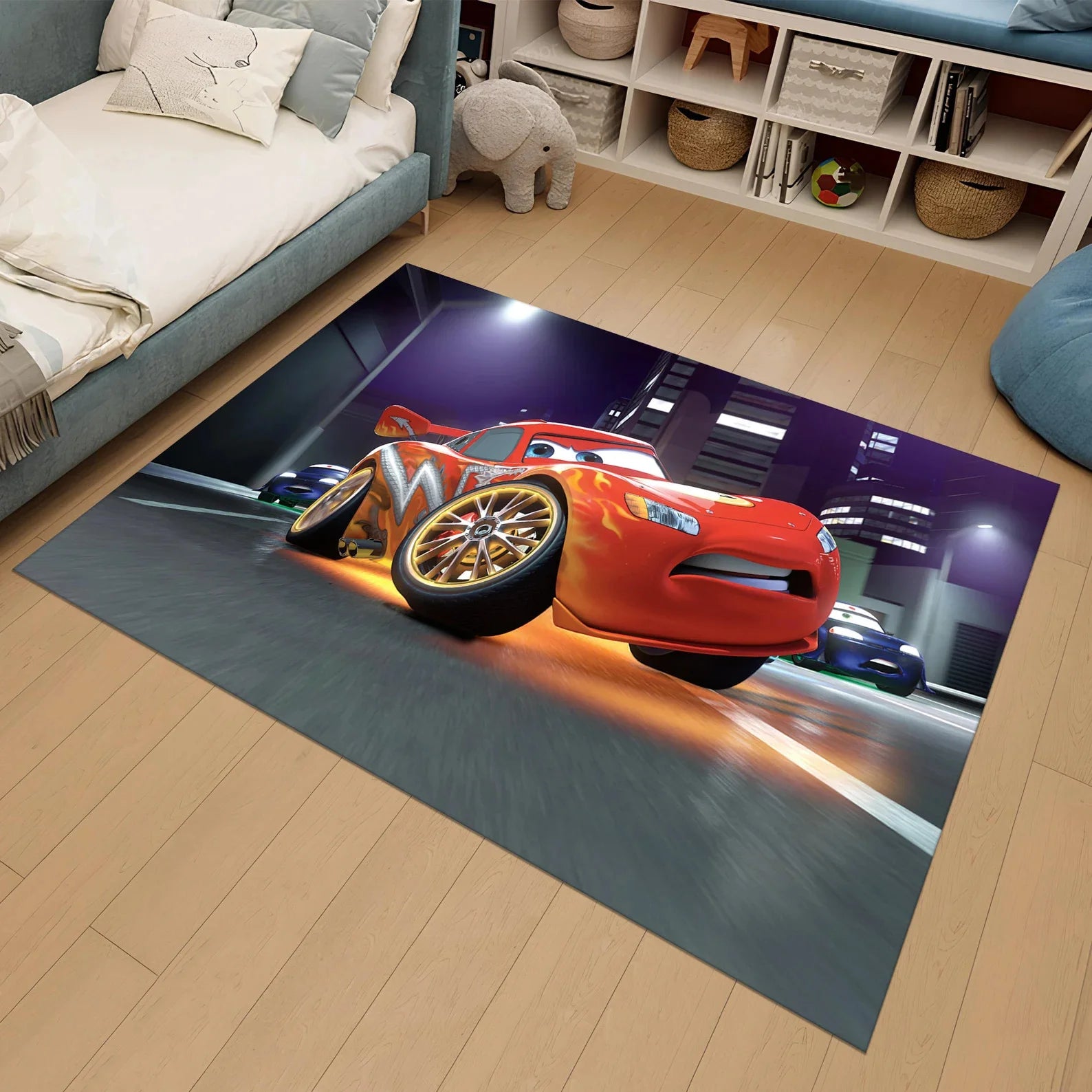 Navak Carpet Daily Picks Motorway Road Car Floor Carpet McQueen Cartoon Car Rug for Kids Room Decor Minimalist Nursery Child Play Mat Gift Ideas