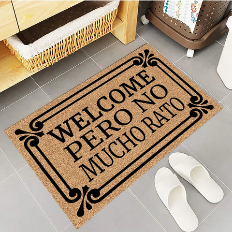 Navak Carpet Non-Slip Rubber Doormat, Welcome Pero No Mucho, Rato Door Mats, Funny Entryway Rug, Home Porch, Dust, Cute Foot Mat, Home Decor
