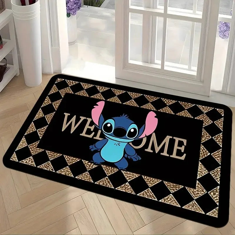 Navak Carpet Daily Picks Cute Stitch Print Entrance Doormat Non-Slip Indoor Outdoor Carpet for Living Room Home Decor Soft Mat Decoration Rug