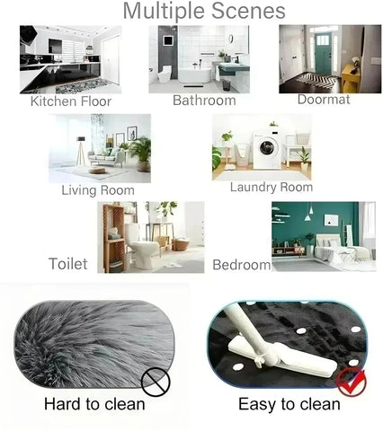 Navak Carpet 1PC Milu Deer Pattern Kitchen Rugs Non-Slip Home Door Mats Pop design Bathroom Rugs Bath Mat Carpet for Home Sink Laundry Decor