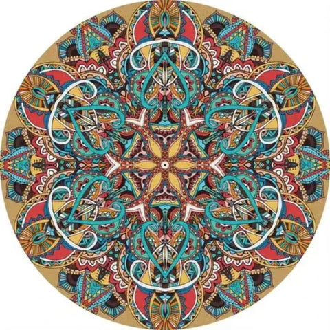 Navak Carpet Persian Style Living Room Carpet Bedroom Decoration Dressing Table Cloakroom Non-slip Floor Carpets Circular Area Rugs