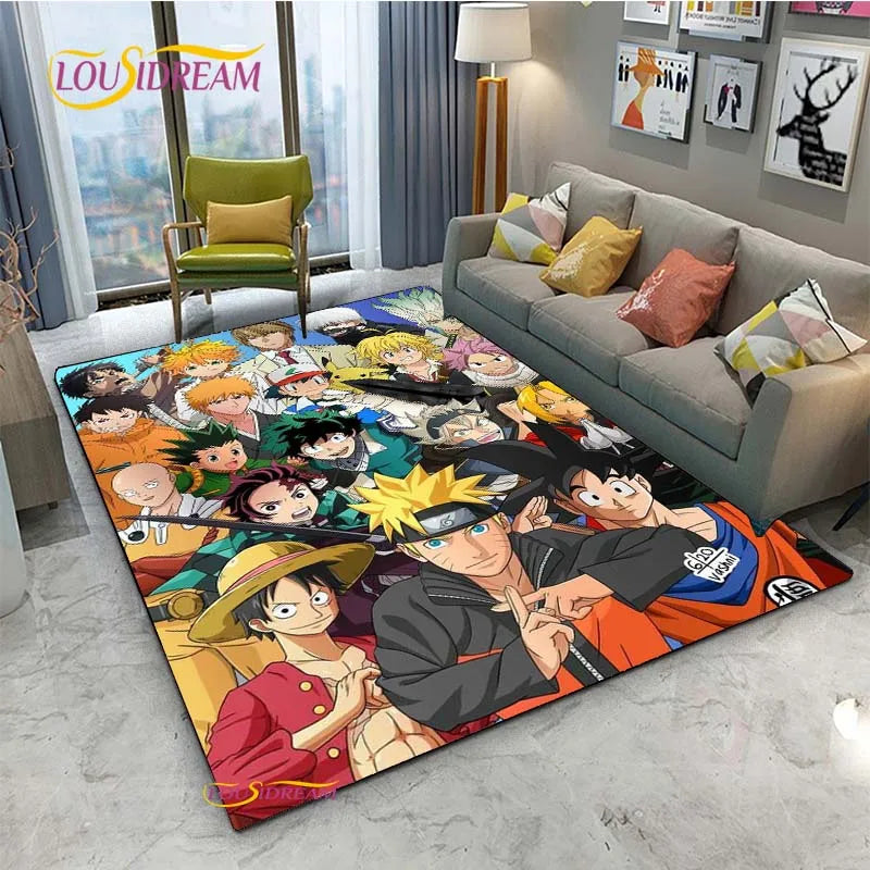 Navak Carpet Naruto Cartoon Anime Carpet for Living Room Bedroom Cute Rugs Kitchen Table Door Kids Un-slip Floor Mats Alfombra Birthday gift