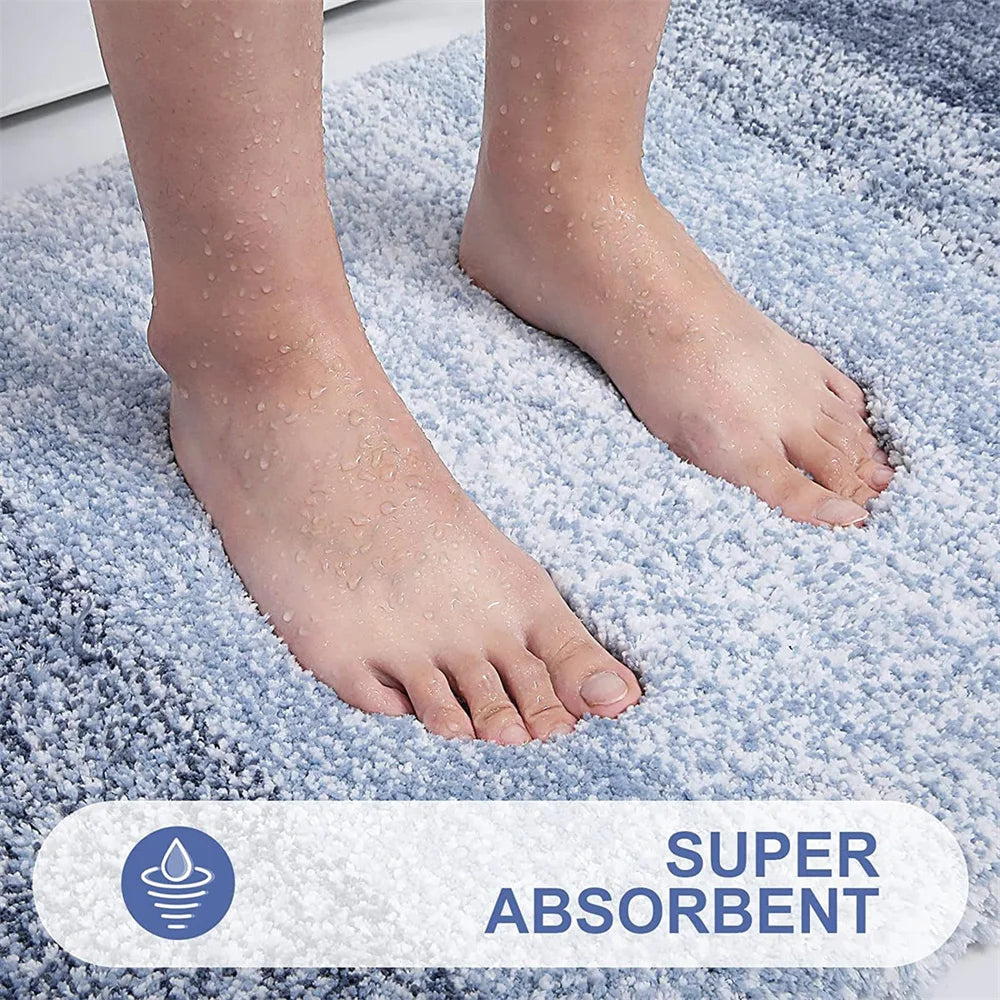 Navak Carpet Olanly Shaggy Bath Mat Microfiber Super Absorbent Bathroom Shower Rug Non-Slip Soft Shower Mats Floor Plush Carpet Foot Wash Mat