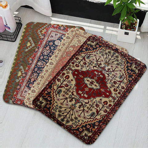 Navak Carpet Boho Persian Rug Pattern Kitchen Mat Non-Slip Laundry Room Mat Laundry Decor Balcony Child Living Room Modern Home Decor