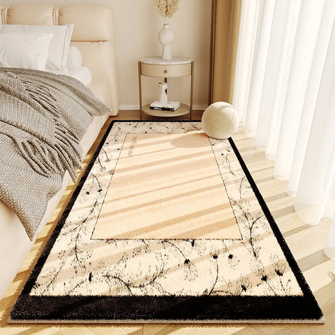 Navak Carpet French Cream Style Bedroom Carpet High End Color Bedside Fluffy Soft Thickened Carpets New Minimalist Style Anti Slip Rug