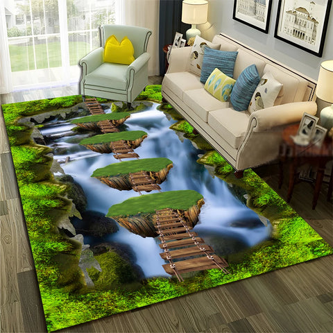 Navak Carpet 3D Illusion Vision Hallucination HD Carpet Rug for Home Living Room Bedroom Sofa Doormat Decor,Child Area Rug Non-slip Floor Mat