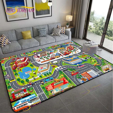 Navak Carpet Alfombra Road Traffic Rout Map Carpet Living Room Sofa Coffee Table Bedroom Rugs Kitchen Kid Play Anti-slip floor Mat Home Decor