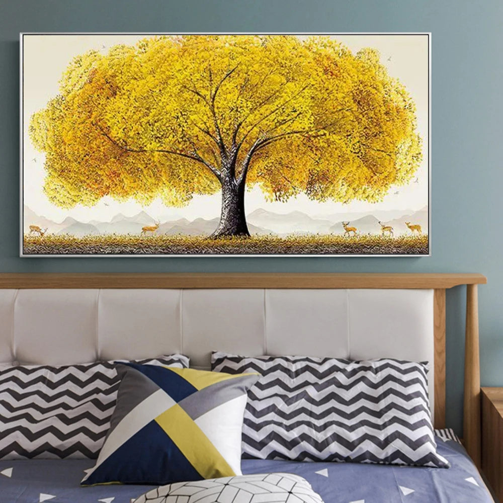 Navak Carpet Abstract Tree Wall Art Tree Of Life Canvas Painting Modern Gold Tree Poster Print For Office Bedroom Living Room Home Decor