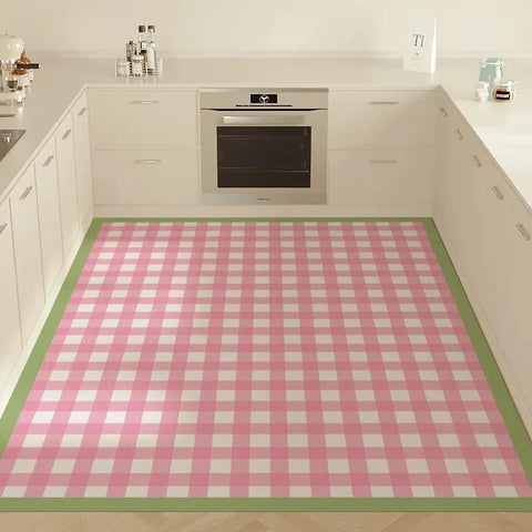 Navak Carpet Grid Pattern Carpet Dreamy Color Scheme Girlish Heart Decoration Anti Slip Rug Living Room Home Fashionable and Beautiful Mat