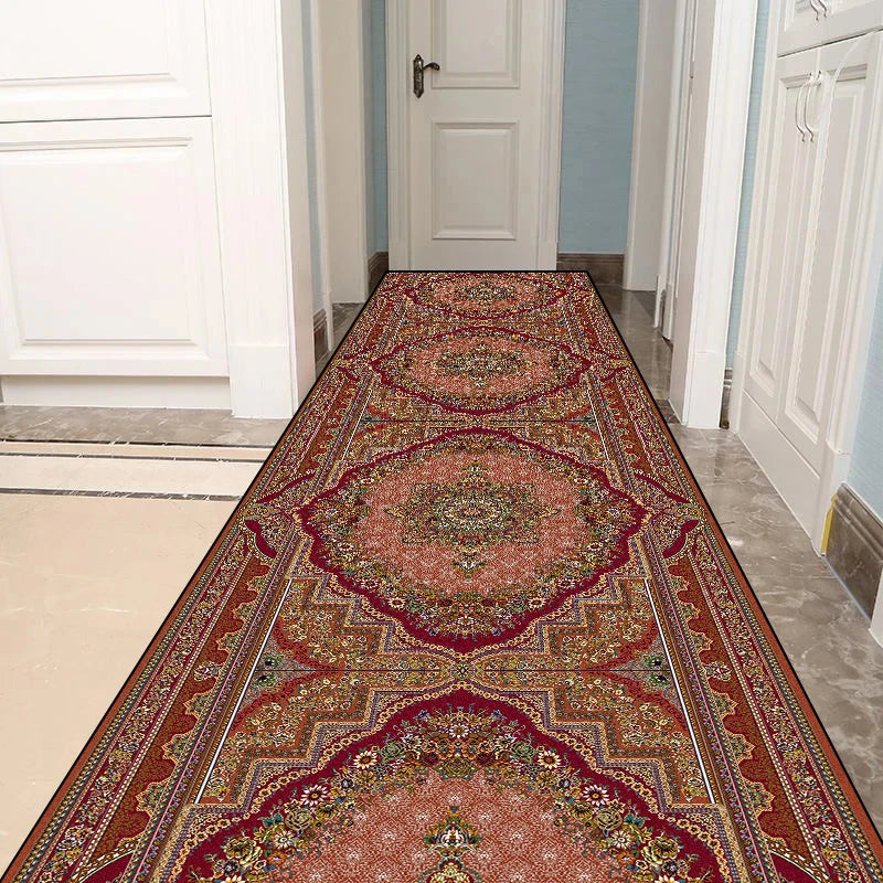 Navak Carpet Persian Style Living Room Hall Carpet Long Hallway Corridor Rugs Non-slip Stairs Decor Runner Rug Kitchen Mat Size Customized