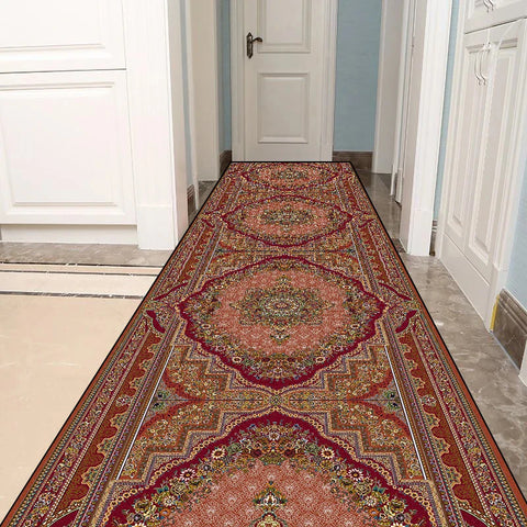 Navak Carpet Persian Style Living Room Hall Carpet Long Hallway Corridor Rugs Non-slip Stairs Decor Runner Rug Kitchen Mat Size Customized