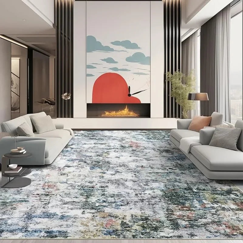 Navak Carpet 8x10 Area Rugs, Modern Abstract Washable Rug for Living Room, Stain Resistant Non-Shedding Distressed Area Rug