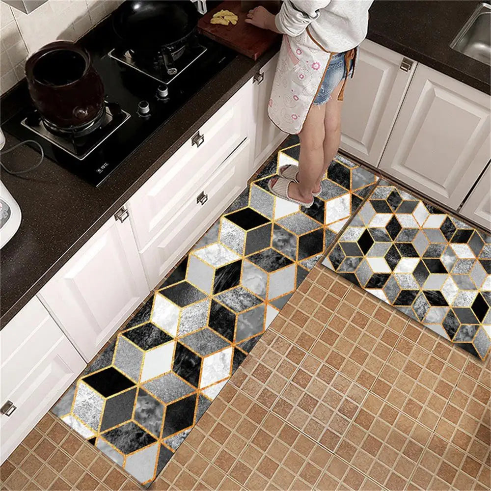 Navak Carpet Kitchen Rug Durable Home Entrance Doormat High-end Kitchen Mats for Floor Waterproof House Hold Washable Non-slip Large Carpet
