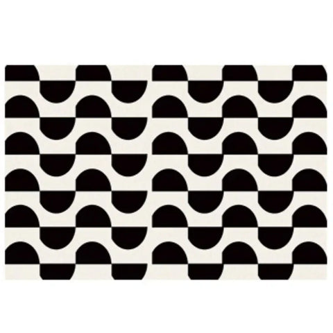 Navak Carpet Light Luxury Rugs for Bedroom Black White Plaid Living Room Decoration Carpet Fluffy Soft Study Rug Home Thicken Plush Floor Mat