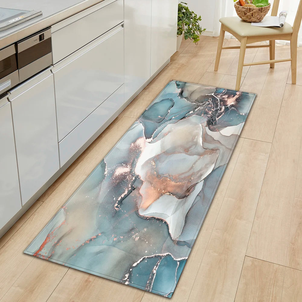 Navak Carpet Kitchen Bath Foot Mat Home Living Room Balcony Bedroom Bedside Floor Decor Long Carpet House Hallway Entrance Door Anti-Slip Rug
