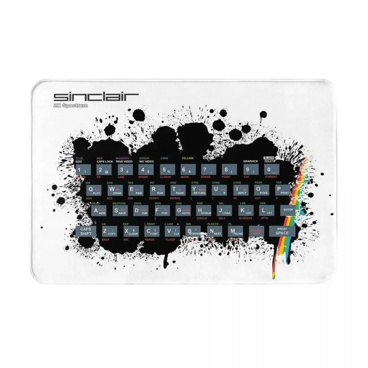 Navak Carpet ZX Spectrum Doormat Rug Carpet Mat Footpad Polyester Non-slip Antiwear Front Room Corridor Kitchen Bedroom Balcony Toilet