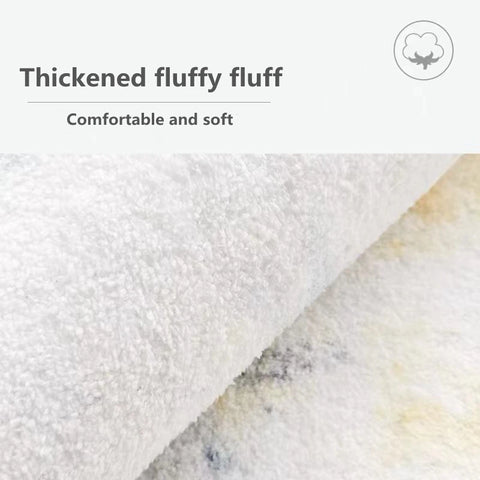 Navak Carpet Nordic Fluffy Plush Carpets for Living Room Light Luxury Zebra Pattern Bedroom Decor Carpet Home Large Area Anti-Slip Lounge Rug