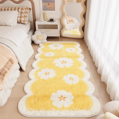 Navak Carpet Checkerboard Carpets for Living Room Cute Bedroom Decor Carpet Fluffy Soft Irregular Bedside Plush Rug Home Thickened Floor Mat