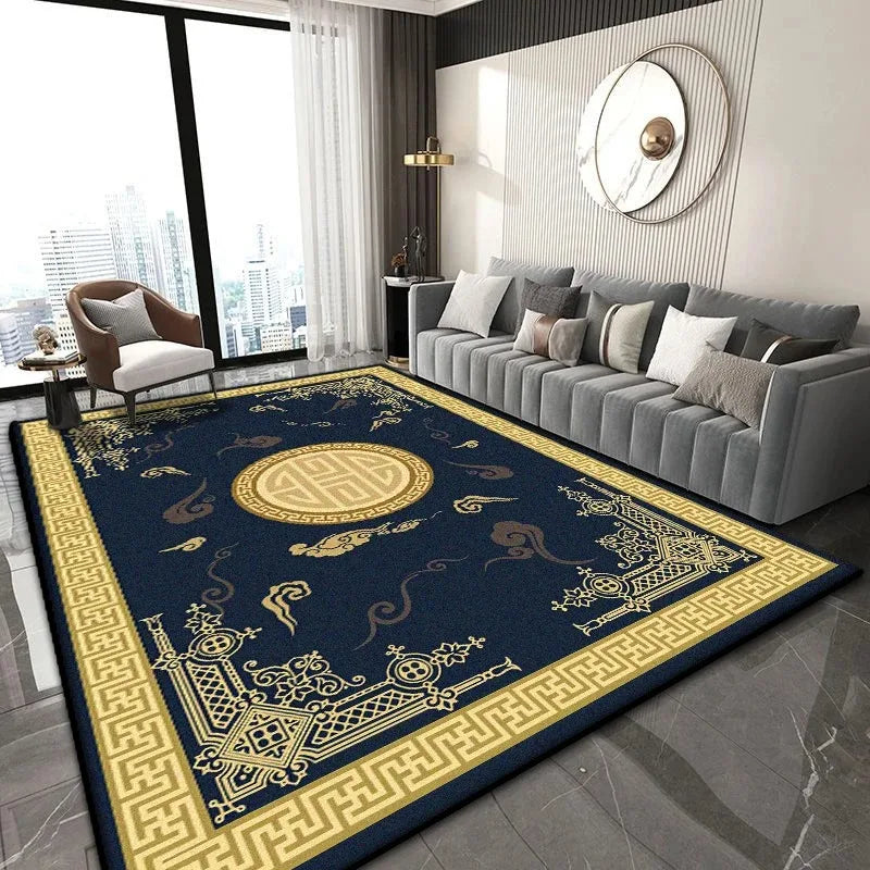 Navak Carpet Chinese Classical Rug for Easy-Clean Living Room Coffee Table and Bedroom Cloakroom Non-Slip Decor