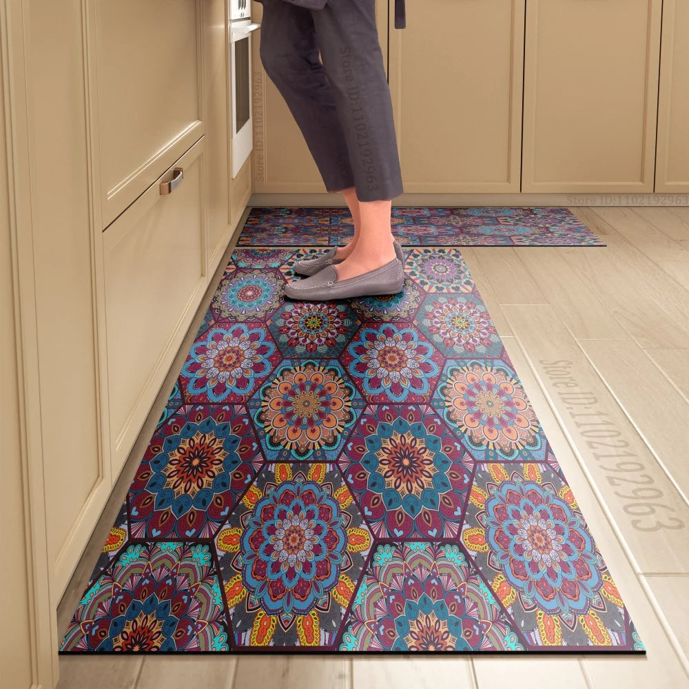 Navak Carpet Non-slip Kitchen Mat Long Rugs Crystal Velvet Carpet for Living Room Absorbent Foot Mats Bedroom Doormat Alfombra Small Rugs