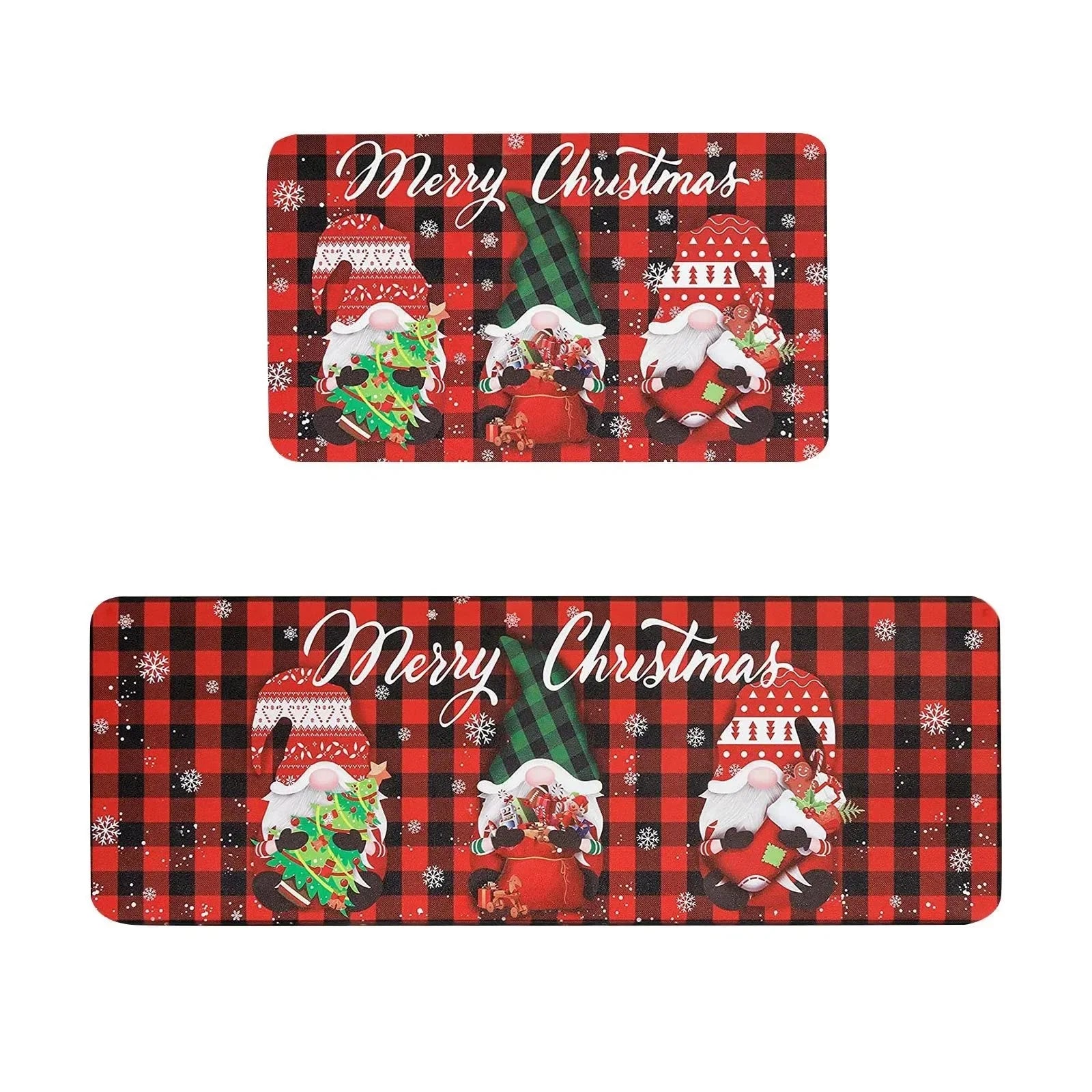 Navak Carpet Santa Claus print Christmas Long Strip Crystal Velvet Carpet Home Kitchen Bathroom Toilet Dirty Wear NonSlip Mat Home Decoration