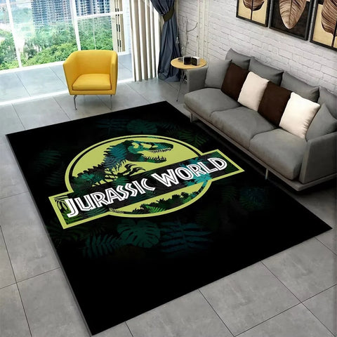 Navak Carpet 3D J-Jurassic Park Dinosaur Carpet Large Area Rug Bedroom Kids’ Playroom Floor Mat Non-Slip Living Room Decor Fun Sofa Accent