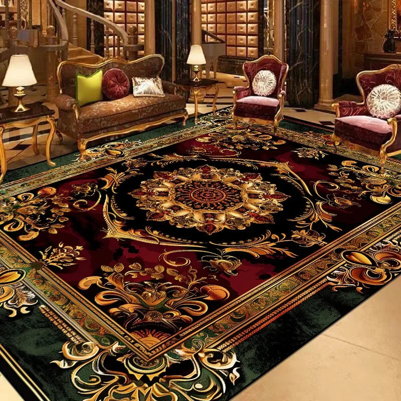 Navak Carpet European Large Size Carpet Living Room Decoration Luxury Floor Mats Non-slip Bedroom Rugs Washable Lounge Computer Chair Mat